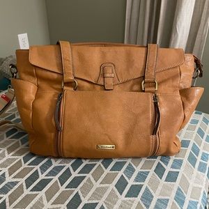 Storksak Leather Diaper Bag Tote